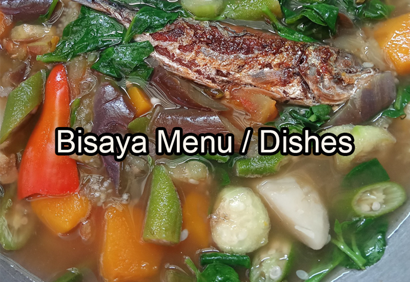 bisaya menu dishes